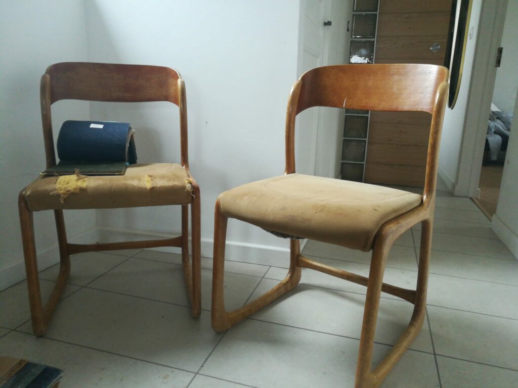 Lot de 6 chaises Baumann à restaurer, Rouffilhac.