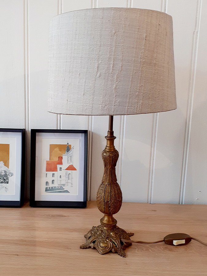 Lampe en laiton personnalisée, Rouffilhac.